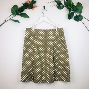 Talbots Pleated Brown Funky A-Line Skirt - Wo's 8